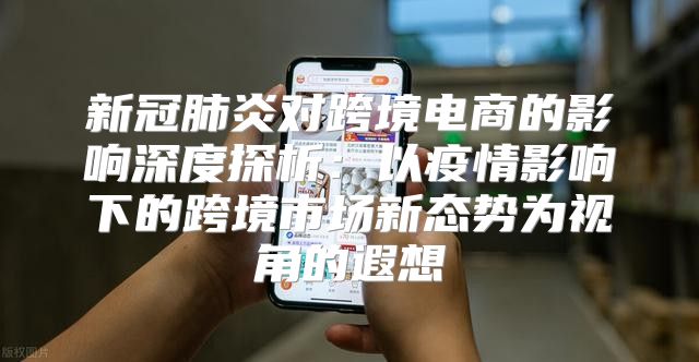 新冠肺炎对跨境电商的影响深度探析：以疫情影响下的跨境市场新态势为视角的遐想