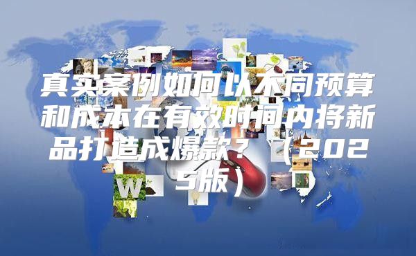 真实案例如何以不同预算和成本在有效时间内将新品打造成爆款？2025版