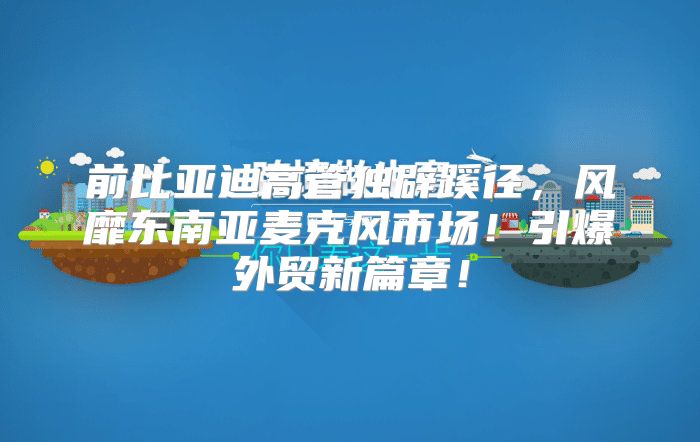 前比亚迪高管独辟蹊径，风靡东南亚麦克风市场！引爆外贸新篇章！