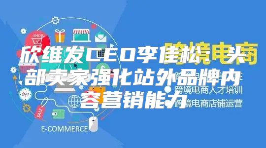 欣维发CEO李佳松：头部卖家强化站外品牌内容营销能力