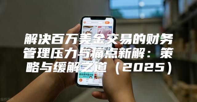 解决百万美金交易的财务管理压力与痛点新解：策略与缓解之道2025