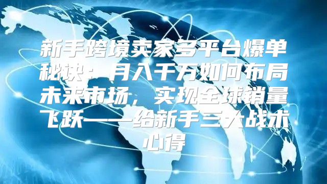 新手跨境卖家多平台爆单秘诀：月入千万如何布局未来市场，实现全球销量飞跃——给新手三大战术心得