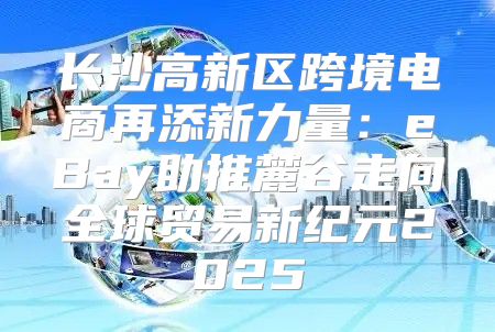 长沙高新区跨境电商再添新力量：eBay助推麓谷走向全球贸易新纪元2025