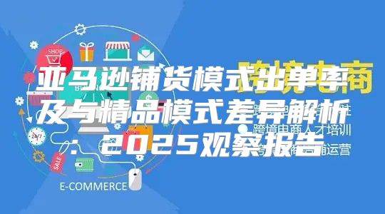 亚马逊铺货模式出单率及与精品模式差异解析：2025观察报告