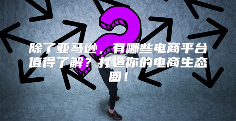 除了亚马逊，有哪些电商平台值得了解？打造你的电商生态圈！