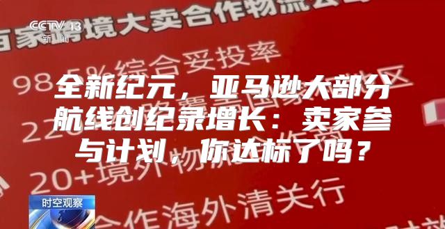 全新纪元，亚马逊大部分航线创纪录增长：卖家参与计划，你达标了吗？