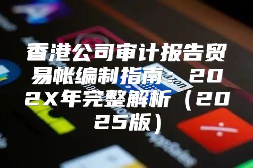香港公司审计报告贸易帐编制指南：202X年完整解析2025版