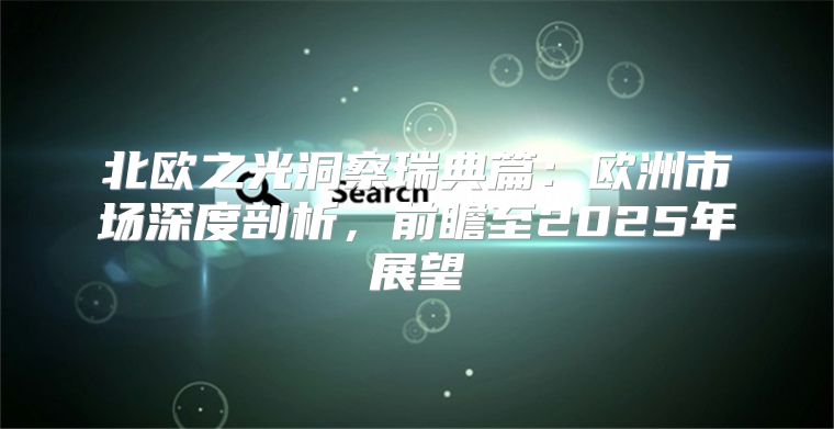 北欧之光洞察瑞典篇：欧洲市场深度剖析，前瞻至2025年展望