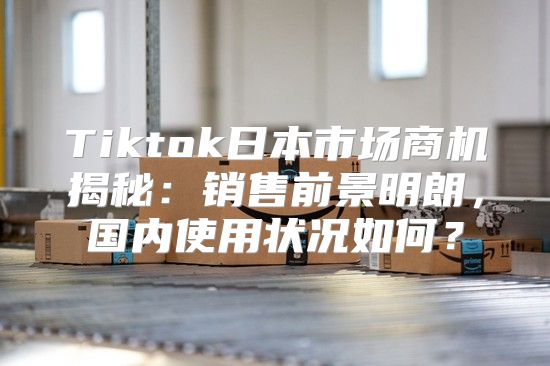 Tiktok日本市场商机揭秘：销售前景明朗，国内使用状况如何？