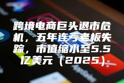 跨境电商巨头退市危机，五年连亏老板失踪，市值缩水至5.5亿美元2025