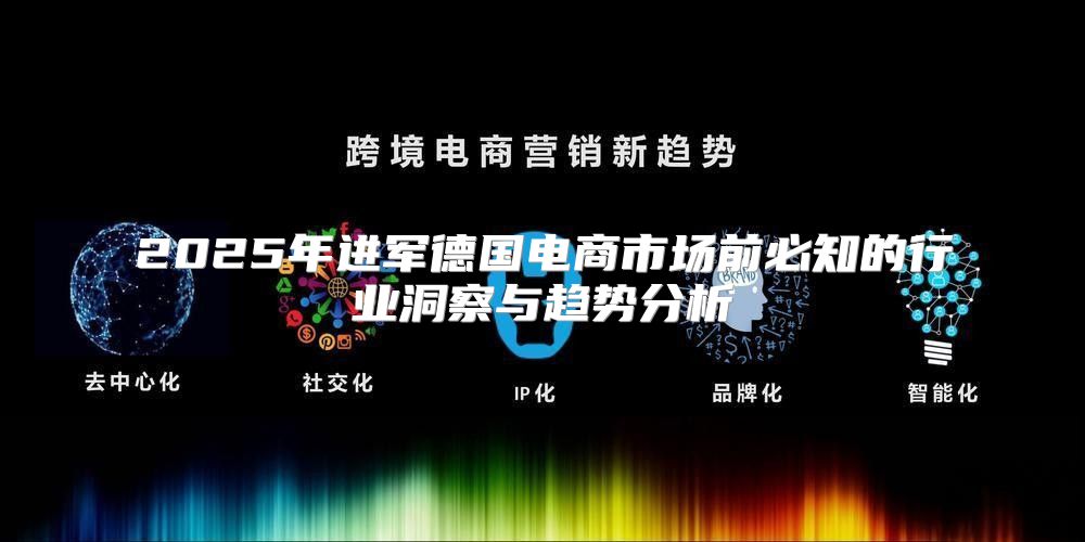 2025年进军德国电商市场前必知的行业洞察与趋势分析