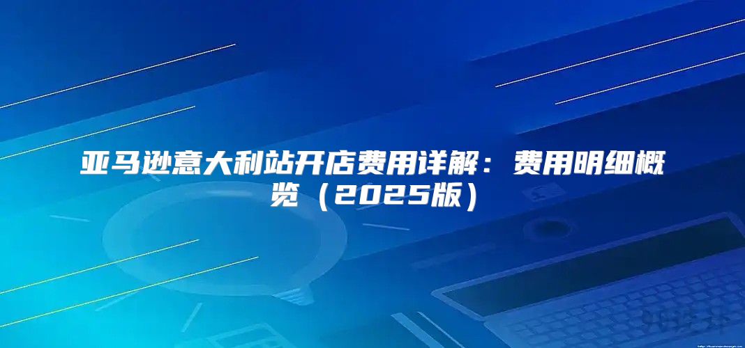 亚马逊意大利站开店费用详解：费用明细概览2025版