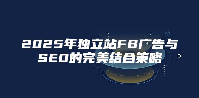 2025年独立站FB广告与SEO的完美结合策略