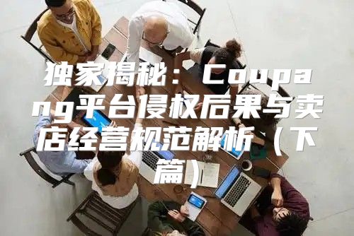 独家揭秘：Coupang平台侵权后果与卖店经营规范解析下篇