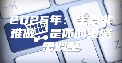 2025年：生意非难做，是你的策略需调整