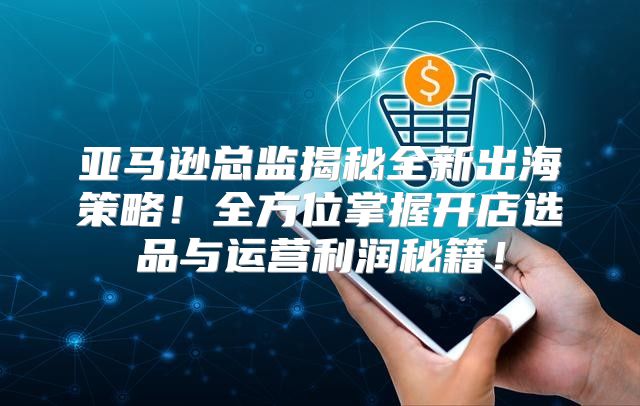 亚马逊总监揭秘全新出海策略！全方位掌握开店选品与运营利润秘籍！