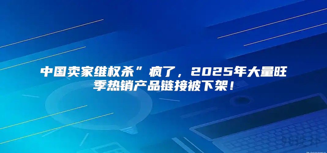中国卖家维权杀”疯了，2025年大量旺季热销产品链接被下架！