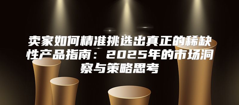 卖家如何精准挑选出真正的稀缺性产品指南：2025年的市场洞察与策略思考