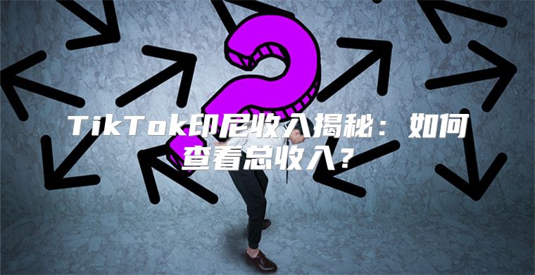 TikTok印尼收入揭秘：如何查看总收入？
