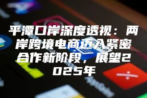 平潭口岸深度透视：两岸跨境电商迈入紧密合作新阶段，展望2025年