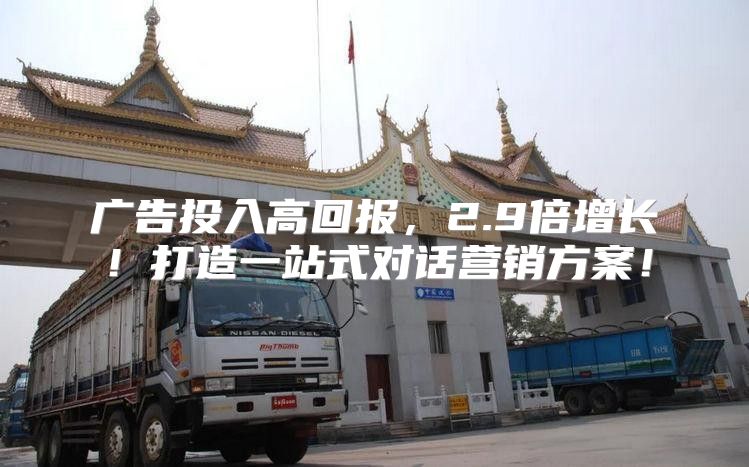 广告投入高回报，2.9倍增长！打造一站式对话营销方案！