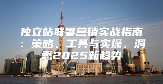 独立站联署营销实战指南：策略、工具与实操，洞悉2025新趋势