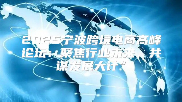 2025宁波跨境电商高峰论坛：聚焦行业未来，共谋发展大计”