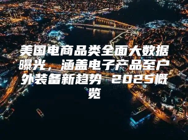 美国电商品类全面大数据曝光，涵盖电子产品至户外装备新趋势 2025概览