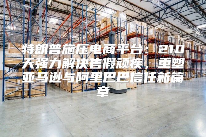 特朗普施压电商平台：210天强力解决售假顽疾，重塑亚马逊与阿里巴巴信任新篇章