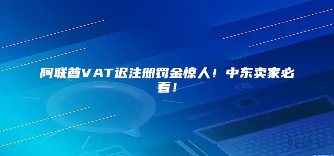 阿联酋VAT迟注册罚金惊人！中东卖家必看！
