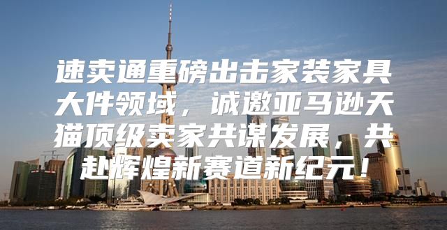 速卖通重磅出击家装家具大件领域，诚邀亚马逊天猫顶级卖家共谋发展，共赴辉煌新赛道新纪元！