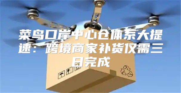 菜鸟口岸中心仓体系大提速：跨境商家补货仅需三日完成