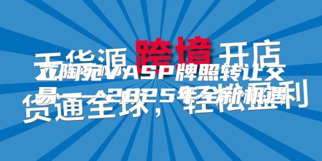 立陶宛VASP牌照转让交易——2025年全新机遇