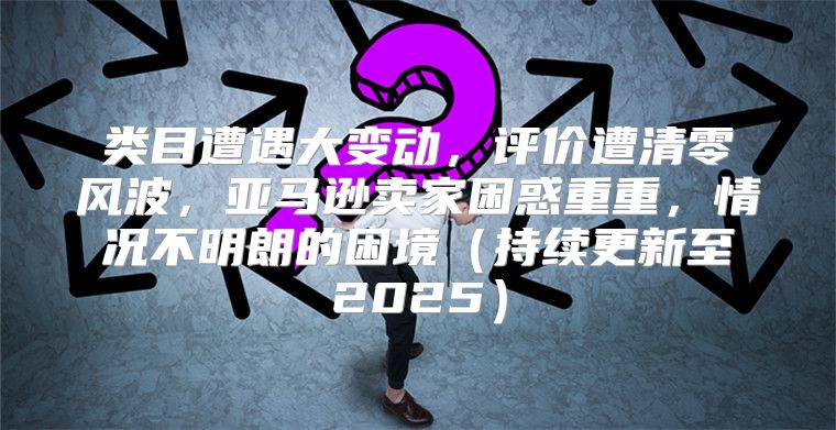 类目遭遇大变动，评价遭清零风波，亚马逊卖家困惑重重，情况不明朗的困境持续更新至2025