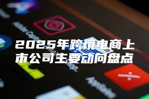 2025年跨境电商上市公司主要动向盘点