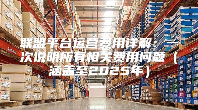 联盟平台运营费用详解：一次说明所有相关费用问题涵盖至2025年