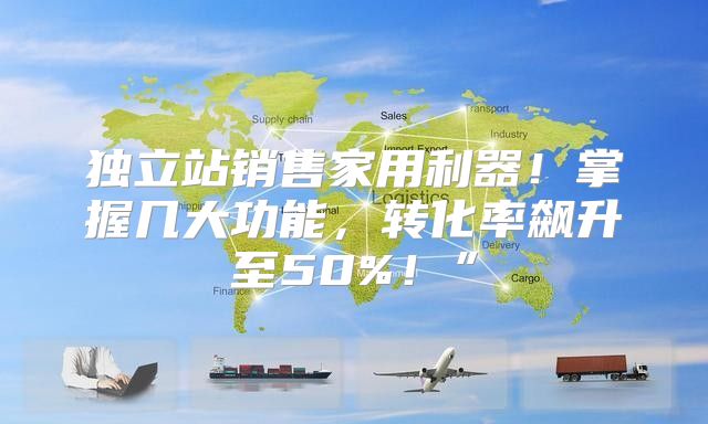 独立站销售家用利器！掌握几大功能，转化率飙升至50%！”