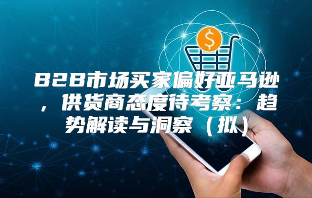 B2B市场买家偏好亚马逊，供货商态度待考察：趋势解读与洞察拟