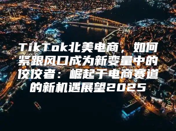 TikTok北美电商，如何紧跟风口成为新变量中的佼佼者：崛起于电商赛道的新机遇展望2025