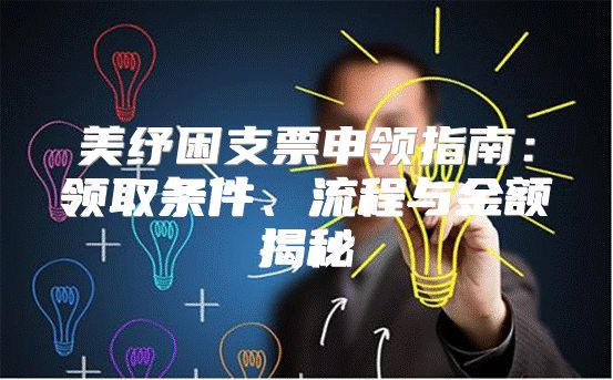 美纾困支票申领指南：领取条件、流程与金额揭秘