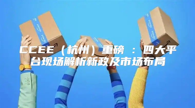 CCEE杭州重磅②：四大平台现场解析新政及市场布局