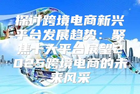 探讨跨境电商新兴平台发展趋势：聚焦十大平台展望2025跨境电商的未来风采