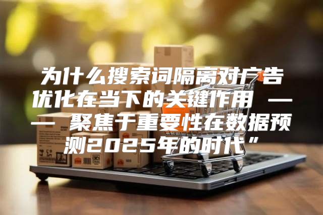 为什么搜索词隔离对广告优化在当下的关键作用 —— 聚焦于重要性在数据预测2025年的时代”