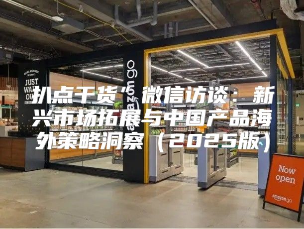 扒点干货”微信访谈：新兴市场拓展与中国产品海外策略洞察2025版