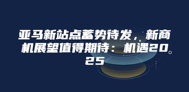 亚马新站点蓄势待发，新商机展望值得期待：机遇2025
