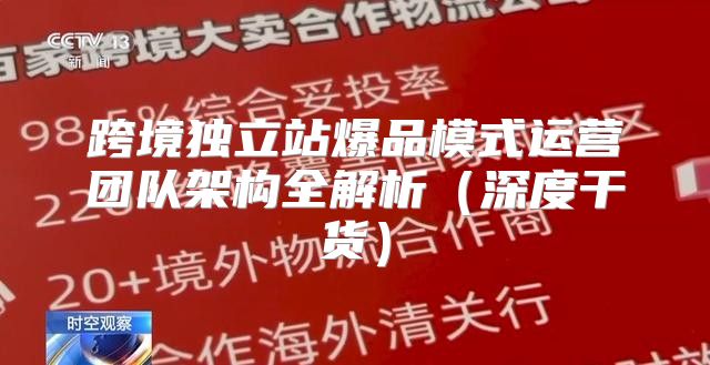跨境独立站爆品模式运营团队架构全解析深度干货