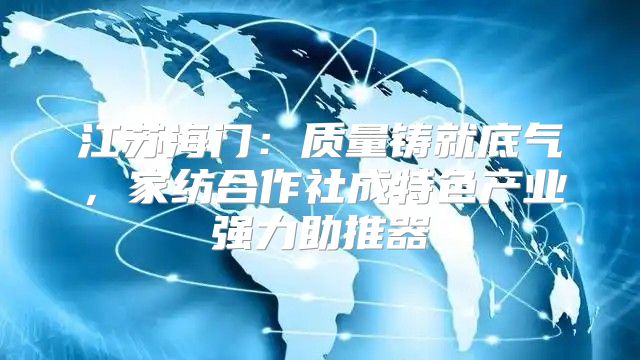 江苏海门：质量铸就底气，家纺合作社成特色产业强力助推器
