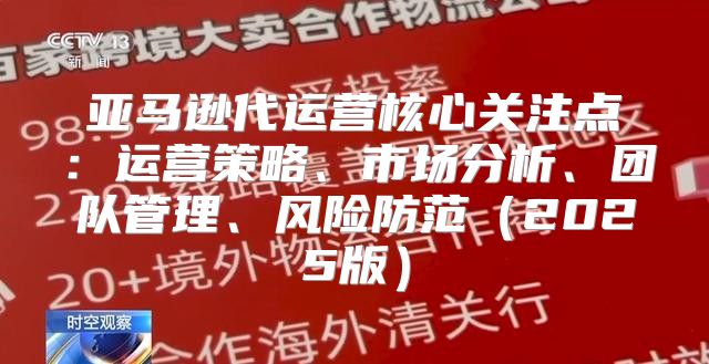 亚马逊代运营核心关注点：运营策略、市场分析、团队管理、风险防范2025版
