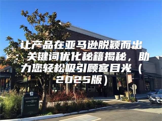 让产品在亚马逊脱颖而出：关键词优化秘籍揭秘，助力您轻松吸引顾客目光2025版