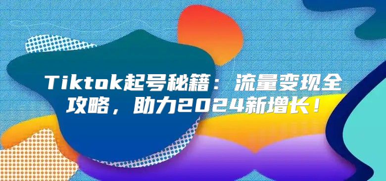 Tiktok起号秘籍：流量变现全攻略，助力2025新增长！